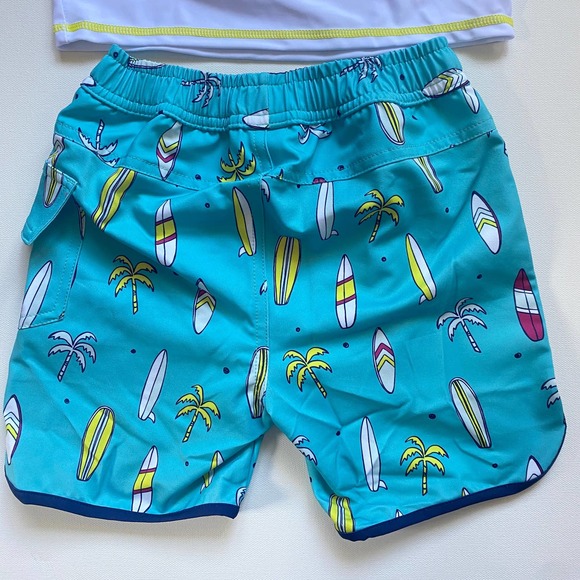 NWT Sovereign Code Boys Joy Ride Boards & Palms Top & Bottom Rash Guard Set (4) - Picture 8 of 12